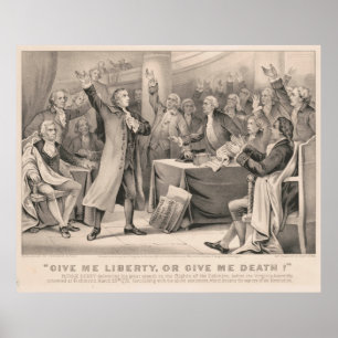 Affiche Patrick Henry Liberty ou l'illustration du discour