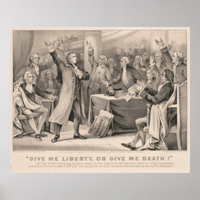 Affiche Patrick Henry Liberty ou l'illustration du discour (Devant)