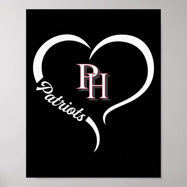Affiche Patrick Henry Patriots Logo Demi-Coeur Slogan Hs (Devant)