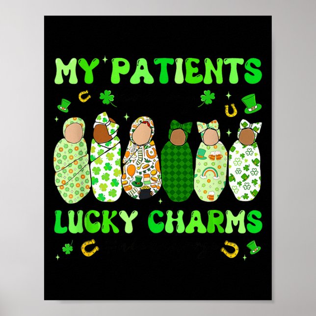 Affiche Patrick's Day Nurse My Patients Are My Lucky Nicu  (Devant)
