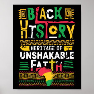 Affiche Patrimoine De La Foi Inébranlable Mois De L'Histoi