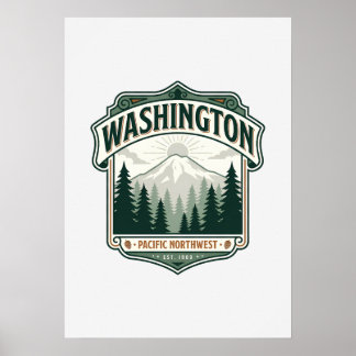 Affiche Patrimoine de l'État de Washington