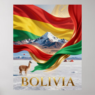 Affiche Patrimoine national des Andes boliviennes