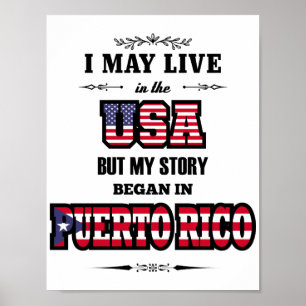 Affiche Patrimoine portoricain Porto Rico USA Citation