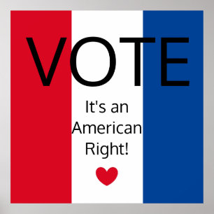 Affiche Patriot Rouge, Blanc et Bleu :