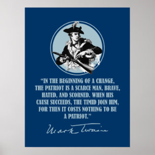 Affiche Patriote - Mark Twain