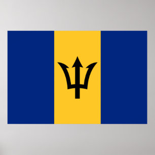 Affiche Patriotic Barbados Flag