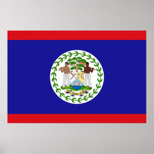 Affiche Patriotic Belizean Flag