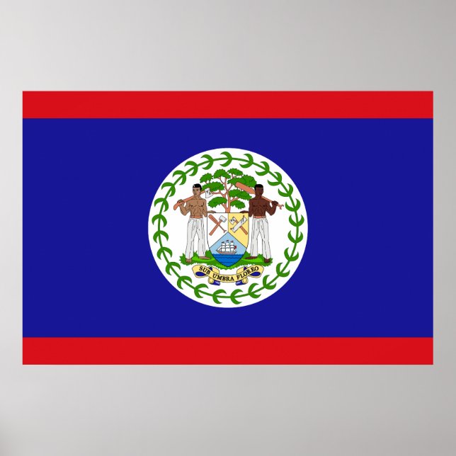 Affiche Patriotic Belizean Flag (Devant)
