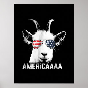 Affiche Patriotic Goat Funny