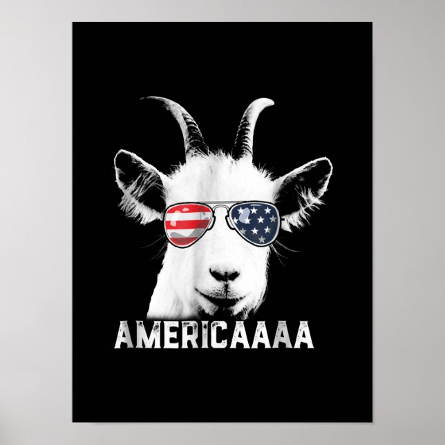 Affiche Patriotic Goat Funny (Devant)