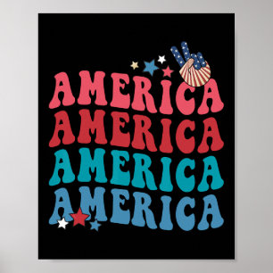 Affiche Patriotique 4 Juillet Fête De L'Indépendance