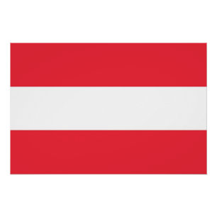 Affiche patriotique avec Drapeau d'Autriche