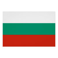Affiche patriotique avec Drapeau de Bulgarie