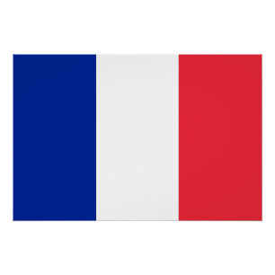 Affiche patriotique avec Drapeau de France