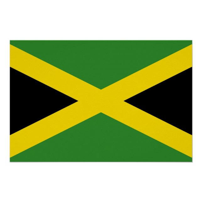Affiche patriotique avec Drapeau de Jamaïque (Devant)