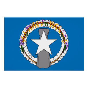 Affiche patriotique avec drapeau de la Mariana du