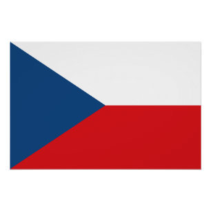 Affiche patriotique avec Drapeau de la Tchéquie