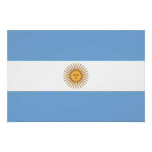 Affiche patriotique avec drapeau de l'Argentine