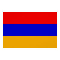 Affiche patriotique avec Drapeau de l'Arménie