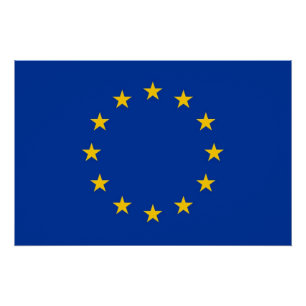 Affiche patriotique avec drapeau de l'Union europé