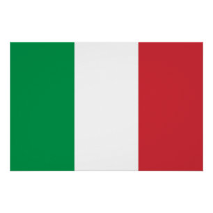 Affiche patriotique avec Drapeau d'Italie