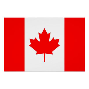 Affiche patriotique avec drapeau du Canada