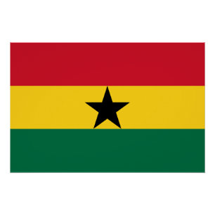 Affiche patriotique avec drapeau du Ghana