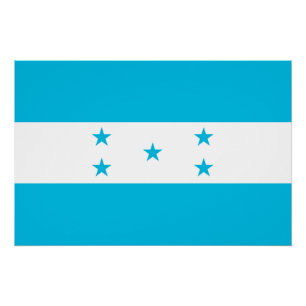 Affiche patriotique avec Drapeau du Honduras
