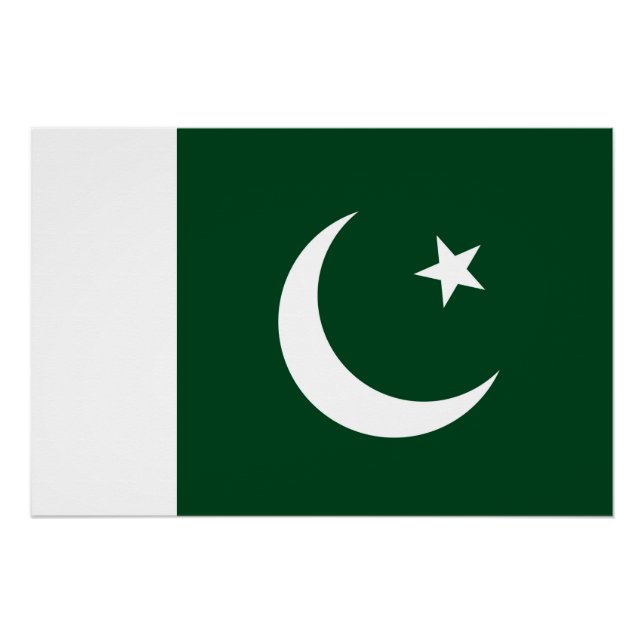 Affiche patriotique avec drapeau du Pakistan (Devant)