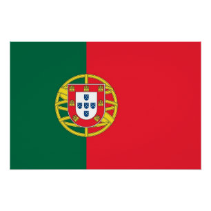 Affiche patriotique avec drapeau du Portugal