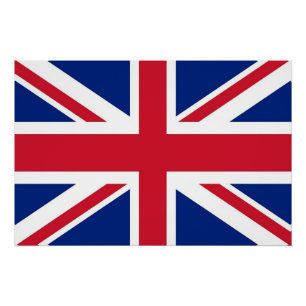 Affiche patriotique avec drapeau du Royaume-Uni