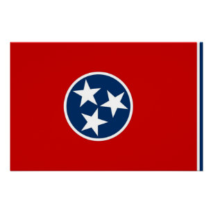 Affiche patriotique avec drapeau du Tennessee