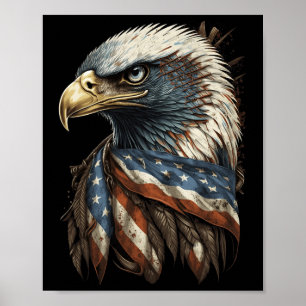 Affiche Patriotique Byld Eagle 4 juillet Hommes Américains