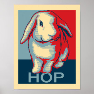 Affiche patriotique de lapin