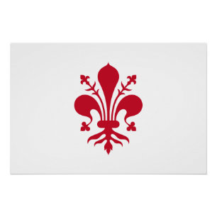 Affiche patriotique murale avec drapeau de Florenc