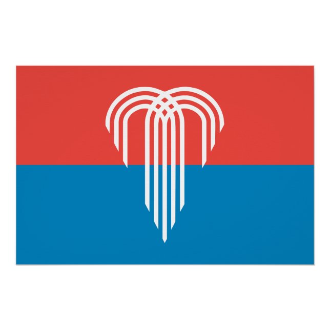 Affiche patriotique murale avec Drapeau de Kansas  (Devant)