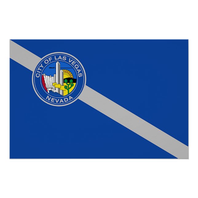 Affiche patriotique murale avec drapeau de Las Veg (Devant)