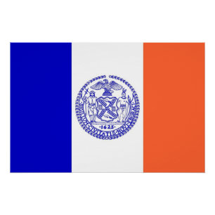 Affiche patriotique murale avec Drapeau de New Yor