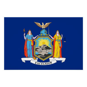 Affiche patriotique murale avec Drapeau de New Yor