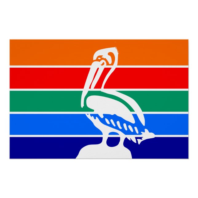 Affiche patriotique murale avec drapeau de Saint-P (Devant)