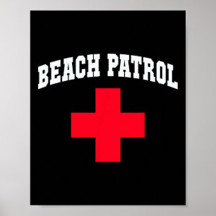 Affiche Patrouille de plage sarcastique Croisière de plage