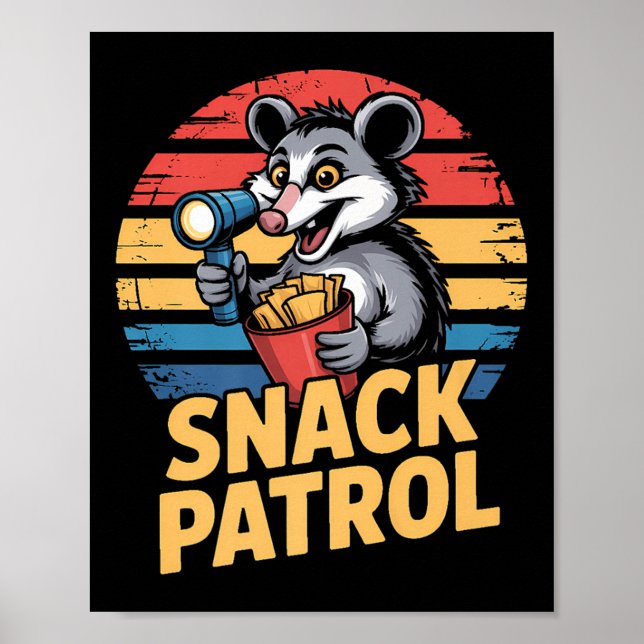 Affiche Patrouille De Snacks Possum Avec Lampe De poche Et (Devant)
