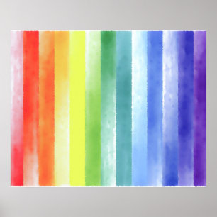 Affiche Pattern de Vertical Rainbow