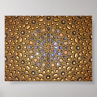 Affiche pattern of ceiling of Royal Acazar de Seville