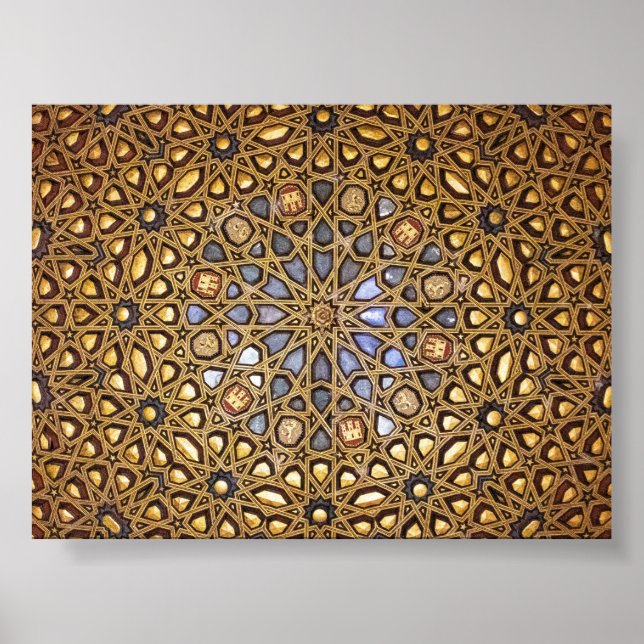 Affiche pattern of ceiling of Royal Acazar de Seville (Devant)