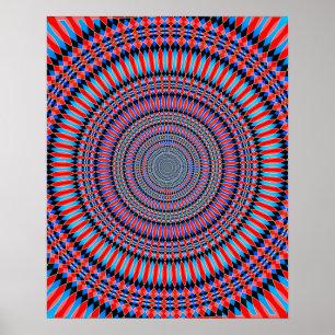 Affiche Patters radiaux hypnotiques