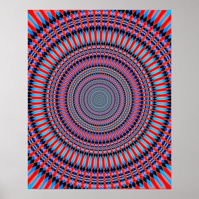 Affiche Patters radiaux hypnotiques (Devant)