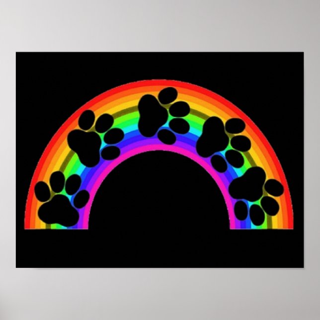 Affiche Pattes sur un arc-en-ciel (Devant)