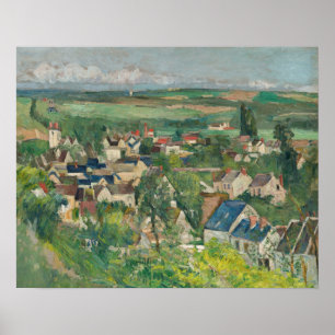 Affiche Paul Cezanne - Auvers, Vue panoramique